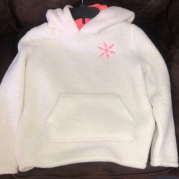 Girls Cat & Jack Snowflake Sherpa Hoodie - Picture 1 of 4